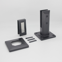 DETECH Balustrade moderne en acier inoxydable de haute qualité avec miroir en verre carré/rond, support réglable en hauteur pour escalier au sol