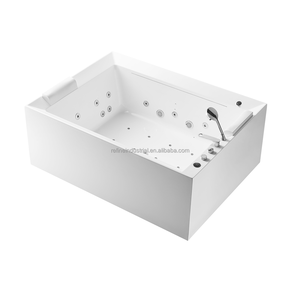 Luxe Moderne 1.8m <span class=keywords><strong>Blanc</strong></span> Acrylique Whirlpool Spa <span class=keywords><strong>Baignoire</strong></span> Jet D'eau <span class=keywords><strong>Tablier</strong></span> pour Intérieur 2 Personnes Massage <span class=keywords><strong>Baignoire</strong></span> pour Salle De Bains - Product Image 1