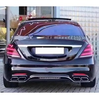 2006-2013 Araba modifikasyon yükseltmesi W222 S63 ön tampon motor kaputu çamurluk arka tampon bagaj kapağı gövde kiti Benz W221 için