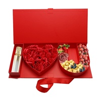 Caja Rígida de Lujo para el Día de San Valentín, Arreglo Floral, Caja de Cartón para Rellenar con Chocolates, Laminación Mate, Biodegradable y Reciclada