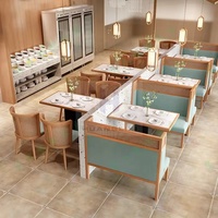 Restaurant café pizzeria bois canapé cabine et table chaises combinaison u forme canapé et long stand siège meubles