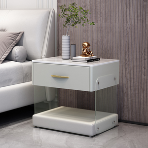 China Supplier Wholesale Wood Nightstands Drawer <strong>Bedside</strong> <strong>Table</strong> Bedroom Furniture Nightstand <strong>Set</strong> <strong>of</strong> <strong>2</strong> for Home - Product Image 4