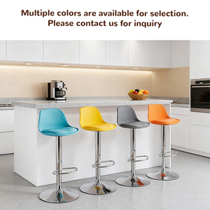 Modern Kitchen Restaurant Chairs High Bar <strong>Stool</strong> Chair with Swivel <strong>Height</strong> <strong>Adjustable</strong> Metal Table Dining Counter <strong>Stools</strong> - Product Image 5