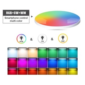 Iluminação de teto inteligente alexa tuya rgbcw, luz de painel de luz ambiente para sala 24w 1600lm, funciona com wi-fi, app, controle de voz, lâmpada de teto - Product Image 2