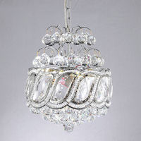 Lustre en cristal argenté classique brillant au design créatif, lampe suspendue moderne pour salon et chambre à coucher