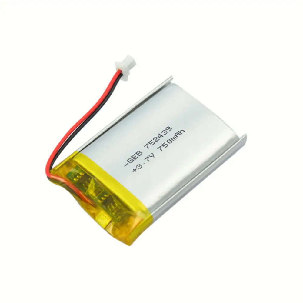 GEB 752439 750 mAh ricaricabile lipo batteria batterie ai polimeri di litio della batteria