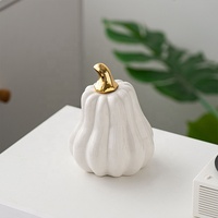 Nordique moderne en céramique citrouille maison Table ornements cadeaux de noël blanc minimaliste salon décor à la maison articles