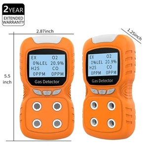 Détecteur de gaz multi-4 HEDAO, batterie au lithium rechargeable, détecteur de gaz multi-4 portable avec tête de conversion - Product Image 5