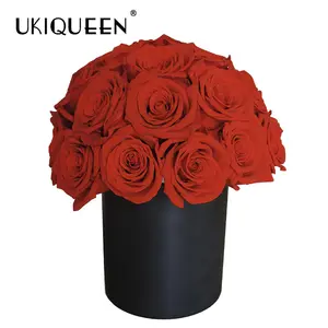 Ukiqueen กุหลาบกล่องดอกไม้ตกแต่งดอกไม้และพวงหรีด100% ดอกกุหลาบจริงจากธรรมชาติ