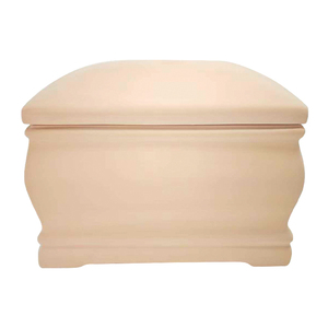 Urna Funeraria Ecologica Biodegradabile in Argilla Caolino Qianrui, Urna a Forma di Bara Beige per Ceneri di Animali Domestici e Neonati - Product Image 1