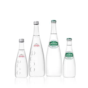 Design personalizzato 375ml 500ml 750ml alcol vodka gin tequila vino liquore liquori succo d'acqua bevande bottiglie di vetro con tappo a vite