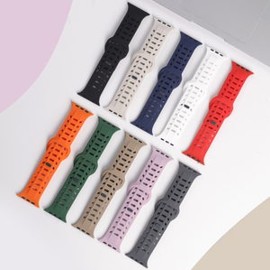 Bracelet de montre en silicone sport respirant et doux pour <span class=keywords><strong>Apple</strong></span> <span class=keywords><strong>Watch</strong></span> Series <span class=keywords><strong>7</strong></span>/8/9/10/11 - Product Image 2