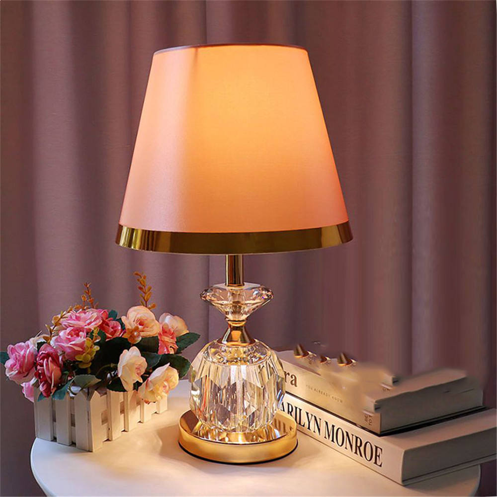 Modern Luxury Crystal Desk Light for Living Room Bedroom Bedside