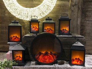 Lanterne décorative LED chaude en forme de cercle en plastique populaire et nouvelle pour la maison, pour Noël et les fêtes, alimentée par piles - Product Image 2