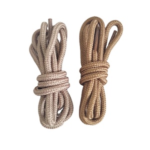 Black <strong>Brown</strong> Round Rope Polyester <strong>Shoelaces</strong> for Boots-5mm Customizable Tips Outdoor &amp; Walking Use - Product Image 5