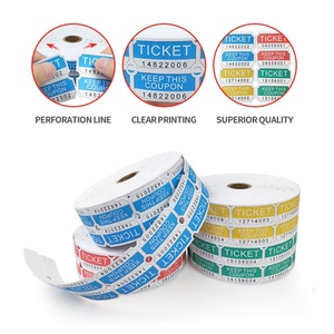 Rouleau de billets de tombola double de 2 po x 2 po, 2000 billets par rouleau, billets de tombola personnalisés pour concerts et fêtes - Product Image 3