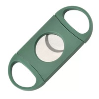 Coupe-cigares carré manuel double guillotine en plastique de qualité supérieure avec lames en acier inoxydable, accessoire portable pour cigares de calibre 66