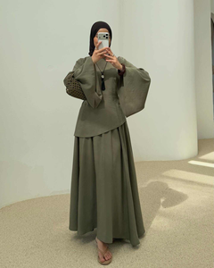 Nouvel ensemble coordonné jupe et haut pour femme musulmane 2026 – <span class=keywords><strong>Tenue</strong></span> deux pièces premium pour femme musulmane – Ensemble jupe et haut modeste pour usage quotidien - Product Image 2