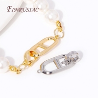 Fermoirs de connexion de bijoux en plaqué or 18K fermoirs de bracelet de museau de cochon fournitures de fabrication de bijoux à bricoler soi-même accessoires de collier de perles