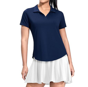 Camiseta de Polo Deportiva de Golf para Mujer, de Manga Corta, Transpirable, con Protección Solar y Elástica en Cuatro Direcciones, Precio de Fábrica al por Mayor - Product Image 3