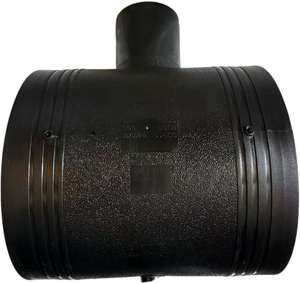 אביזרי אלקטרופיוז'ן שחורים PN16 PE100/80 	 מחבר צינור מפחית DN200*90 200 מ\\\"מ-90 מ\\\"מ 	 אביזרי צנרת HDPE מפלסטיק למערכת אינסטלציה - Product Image 2