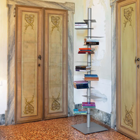 Présentoir vertical métallique pour livres, magazines et papier, sur pied, pour bureau et magasin