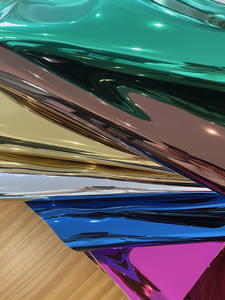 <span class=keywords><strong>Specchio</strong></span> lucido 0.8mm tessuto metallico Rexine artificiale finto sintetico vernice TPU cuoio per scarpe borse - Product Image 6