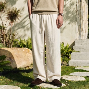 <span class=keywords><strong>Pantalon</strong></span> large pour <span class=keywords><strong>homme</strong></span> QUICKSHOW Streetwear <span class=keywords><strong>en</strong></span> <span class=keywords><strong>lin</strong></span>, viscose, nylon et lyocell, style Old Money - Product Image 1