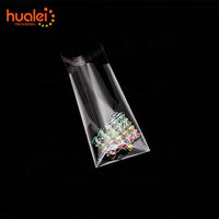 100 pièces de sachets en polypropylène transparents personnalisés, auto-adhésifs, de 22, 30 et 40 microns, pour cadeaux, aliments, vêtements, bijoux