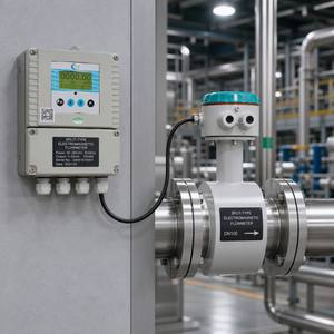 Medidor de Flujo Dividido CXLD DN100 PN16 con Revestimiento de Goma, Electrodo SUS316L, Comunicación RS485, Precisión 0.5, para Aguas Residuales - Product Image 3