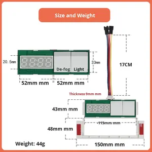 Nút kép hẹn giờ thông minh gương chống sương mù đồng lá dẫn điện dung nhiệt độ defogging Thiết bị chuyển mạch chia công nghệ cảm ứng - Product Image 3