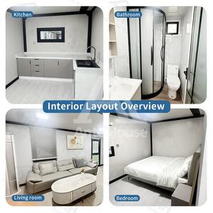 Индивидуальный 20-футовый/40-футовый/50-футовый двухэтажный стальной контейнерный дом класса люкс, быстровозводимый офис, современный дизайн, с ванной комнатой - Product Image 6