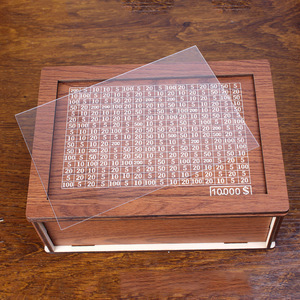 Caja de caja de dinero personalizada hucha de madera 10000 SGD 5000 CAD 5000 AUD caja de ahorro de dinero para niños banco de monedas contador de madera creativo - Product Image 6