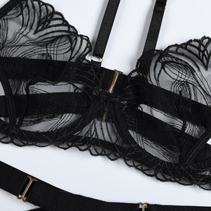 Ensemble de lingerie de luxe 3 pièces pour femme mature, soutien-gorge, culotte et porte-jarretelles, pour chambre à coucher, lingerie érotique - Product Image 5