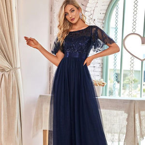 Señoras fiesta temperamento maduro granadina largo Maxi vestidos de fiesta de noche - Product Image 1