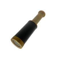Télescope à deux tubes classique en laiton, artisanat décoratif en cuir, léger, polyvalent, pour bureau/étagère, décoration maison/bureau