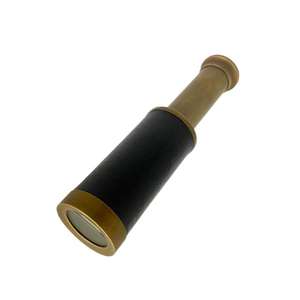 Telescopio de Dos Tubos con Diseño Clásico de Latón y Cuero, Ligero, Multiusos, para Escritorio/Estante, Decoración Náutica para Oficina y Hogar - Product Image 1