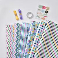 Papier cadeau à motifs géométriques, format plat 70*50cm, papier de soie artistique pour emballage cadeau de fête et de vacances