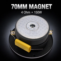 Super Tweeter Profesional untuk Audio Mobil, 4 Inch Aluminium 4 Ohm 150W Magnet 70mm, Suara Keras