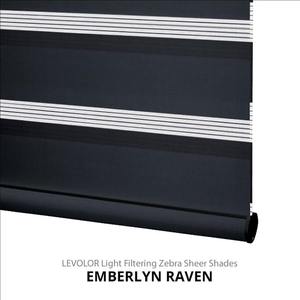 YMTC motorizzato Shangri-la Zebra <span class=keywords><strong>persiane</strong></span> <span class=keywords><strong>in</strong></span> <span class=keywords><strong>legno</strong></span> a doppio strato con tendine trasparenti Free-Stop con motivo di apertura orizzontale - Product Image 5