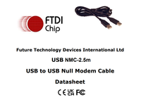 Cable USB NMC-2.5M con Chip FTDI, Cable Null Modem USB a USB para Usar con Redes de PC a PC Mediante Puerto USB, Transferencia de Archivos