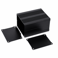 Boîtier en aluminium extrudé sur mesure 100*76*57mm, anodisé argent, pour projet de contrôle électronique de circuits imprimés (PCB), boîtier de commande IP54