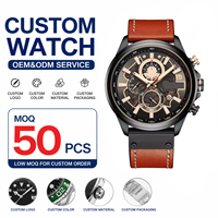 CURREN 8380 Özel Logo Erkek Büyük Kadranlı Quartz Saat Moda Kol Saati Klasik Analog Saat Günlük Lüks Tasarım OEM ODM