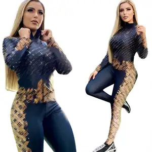 2023 J2611 grande taille femme mode Fitness porter concepteur Hop Spencer survêtement Joggers deux pièces ensemble vêtements de sport