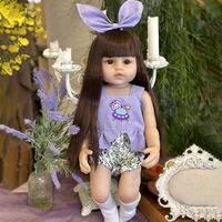 2024 Tiktok nuevo 55cm simulación bebé renacimiento muñeca ropa princesa vestido conjunto muñeca ropa niña jugar Juguetes Para el hogar regalos