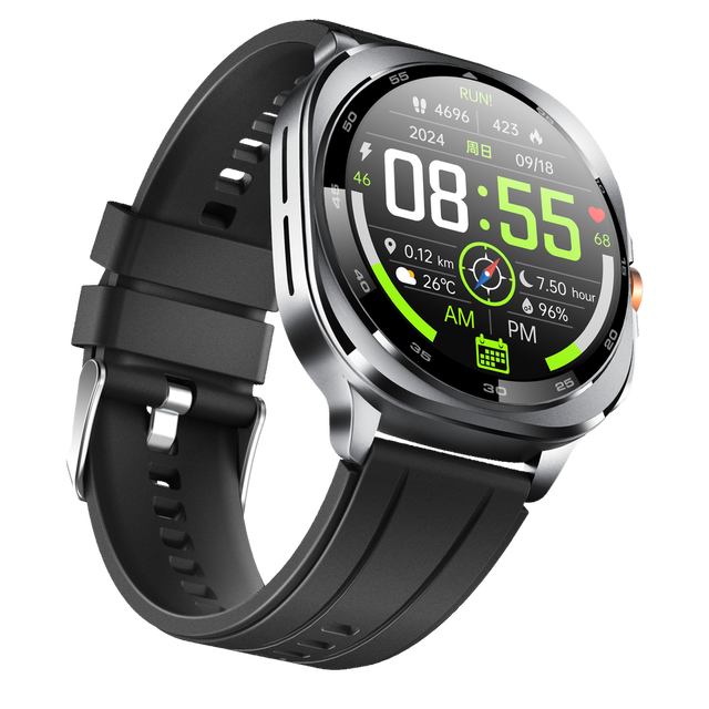 TS400 2025 New Android Amoled Smart Watch GPS Compass Altimeter Barometer IP68 Waterproof Magnetic Silicone 530mAh Health