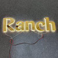 Enseignes lumineuses en acrylique avec rétroéclairage LED 3D personnalisées, panneaux en acier pour les entreprises, enseignes de magasin en extérieur