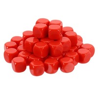 Dés blancs personnalisés à coin rond bleu rose jaune Dés en acrylique à surface lisse de 0.63 pouces pour les jeux de table DND RPG Wow