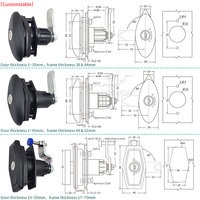 BSS510 serrures à cames neuves pour boîte à outils caravane voyage ou remorque serrures d'armoire