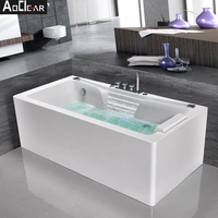 Baignoire Spa Intérieure à Jets Massants Effet Cascade en Acrylique – Grande Vente